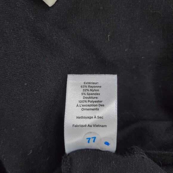 Talbots Womens Dress 14 Black Bow Sleeveless Ponte Stretch Preppy Sheath - Picture 11 of 12